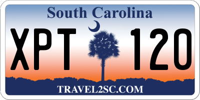 SC license plate XPT120