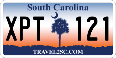 SC license plate XPT121