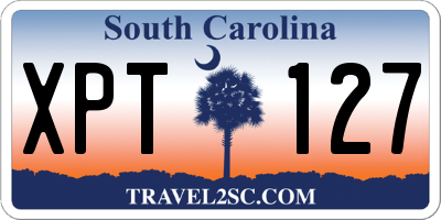 SC license plate XPT127
