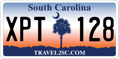 SC license plate XPT128