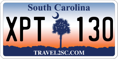 SC license plate XPT130