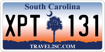SC license plate XPT131