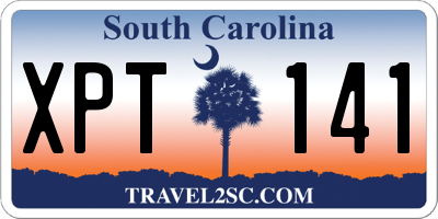 SC license plate XPT141