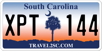 SC license plate XPT144