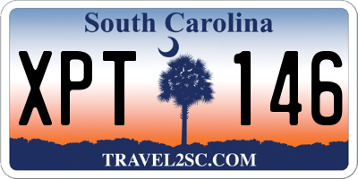 SC license plate XPT146