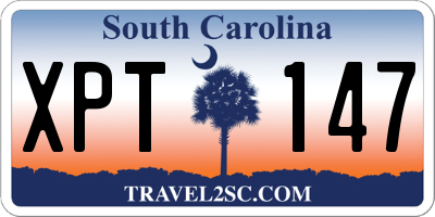 SC license plate XPT147