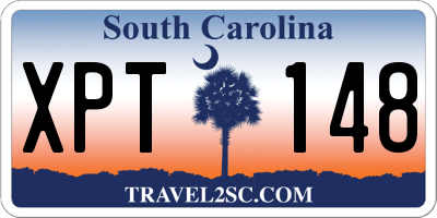 SC license plate XPT148
