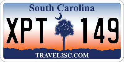 SC license plate XPT149