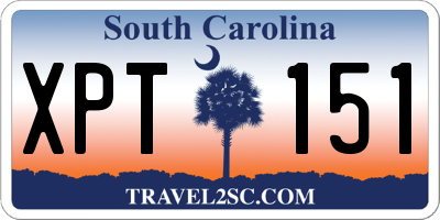 SC license plate XPT151