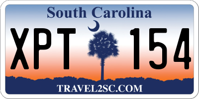 SC license plate XPT154