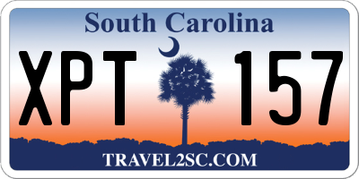 SC license plate XPT157