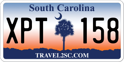 SC license plate XPT158