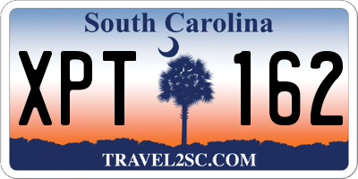 SC license plate XPT162
