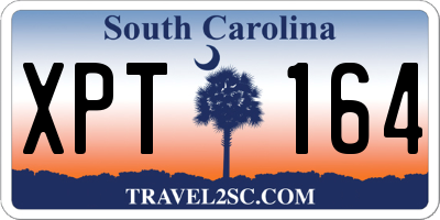 SC license plate XPT164