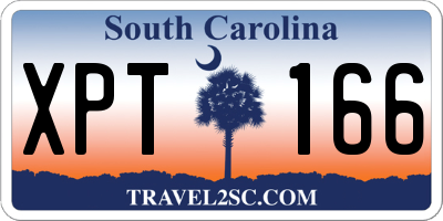 SC license plate XPT166