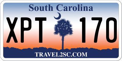 SC license plate XPT170