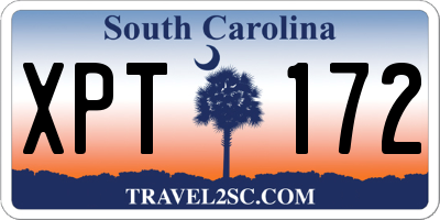 SC license plate XPT172