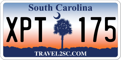 SC license plate XPT175