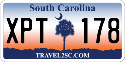 SC license plate XPT178