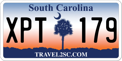 SC license plate XPT179