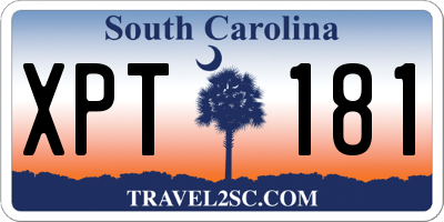 SC license plate XPT181