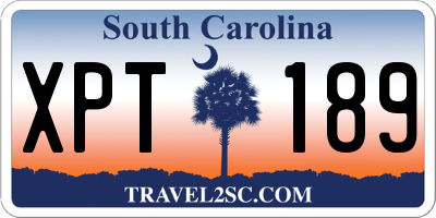 SC license plate XPT189