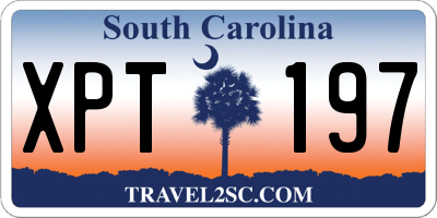 SC license plate XPT197