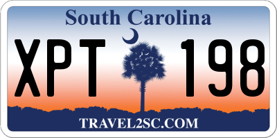 SC license plate XPT198