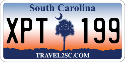 SC license plate XPT199