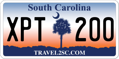 SC license plate XPT200