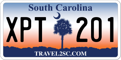 SC license plate XPT201
