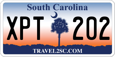 SC license plate XPT202