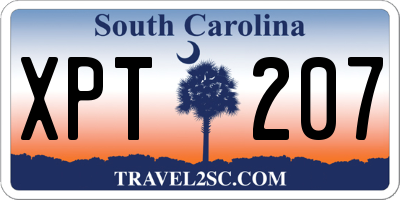 SC license plate XPT207