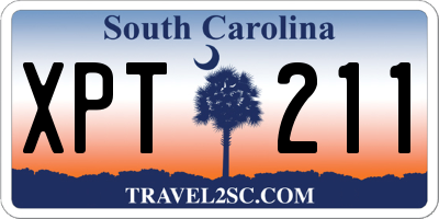 SC license plate XPT211