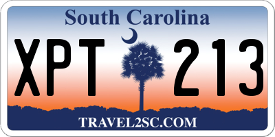 SC license plate XPT213