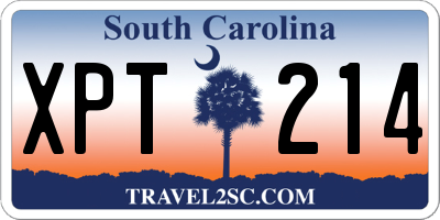 SC license plate XPT214