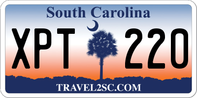 SC license plate XPT220