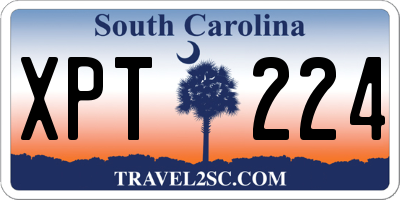 SC license plate XPT224