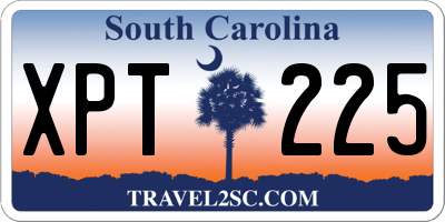 SC license plate XPT225