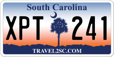 SC license plate XPT241