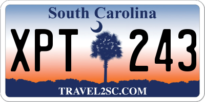 SC license plate XPT243