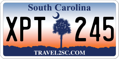 SC license plate XPT245