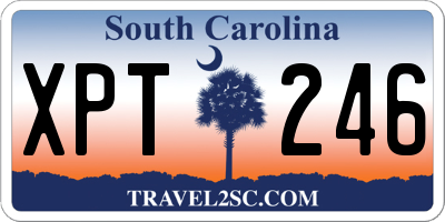 SC license plate XPT246