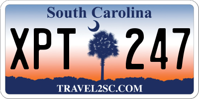SC license plate XPT247