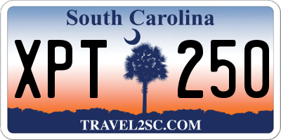 SC license plate XPT250