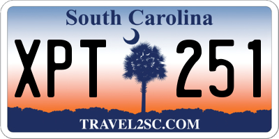 SC license plate XPT251