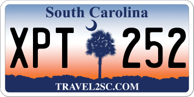 SC license plate XPT252