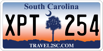 SC license plate XPT254