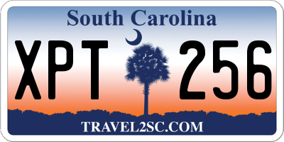 SC license plate XPT256