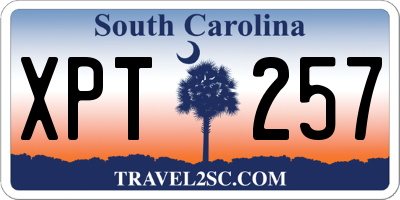 SC license plate XPT257